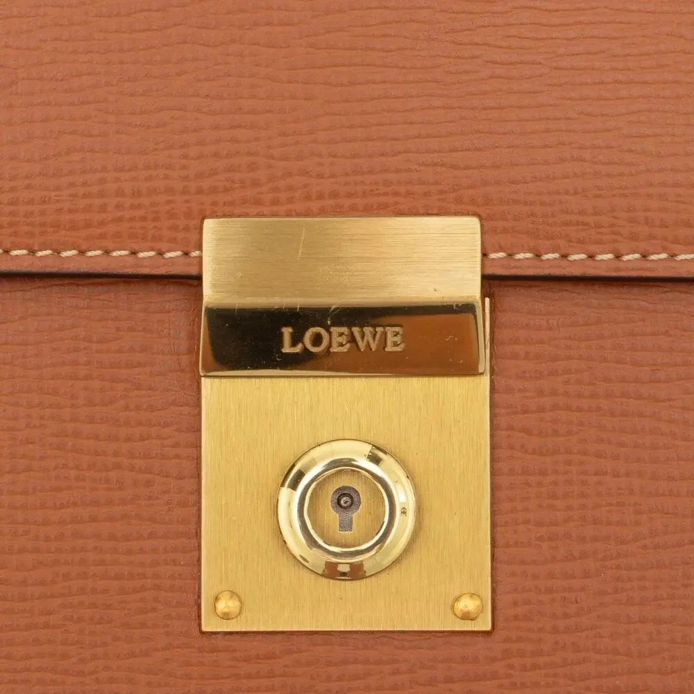 LOEWE Anagram Embossing Leather Clutch Bag Brown 13-15” Laptop Case Sleeve